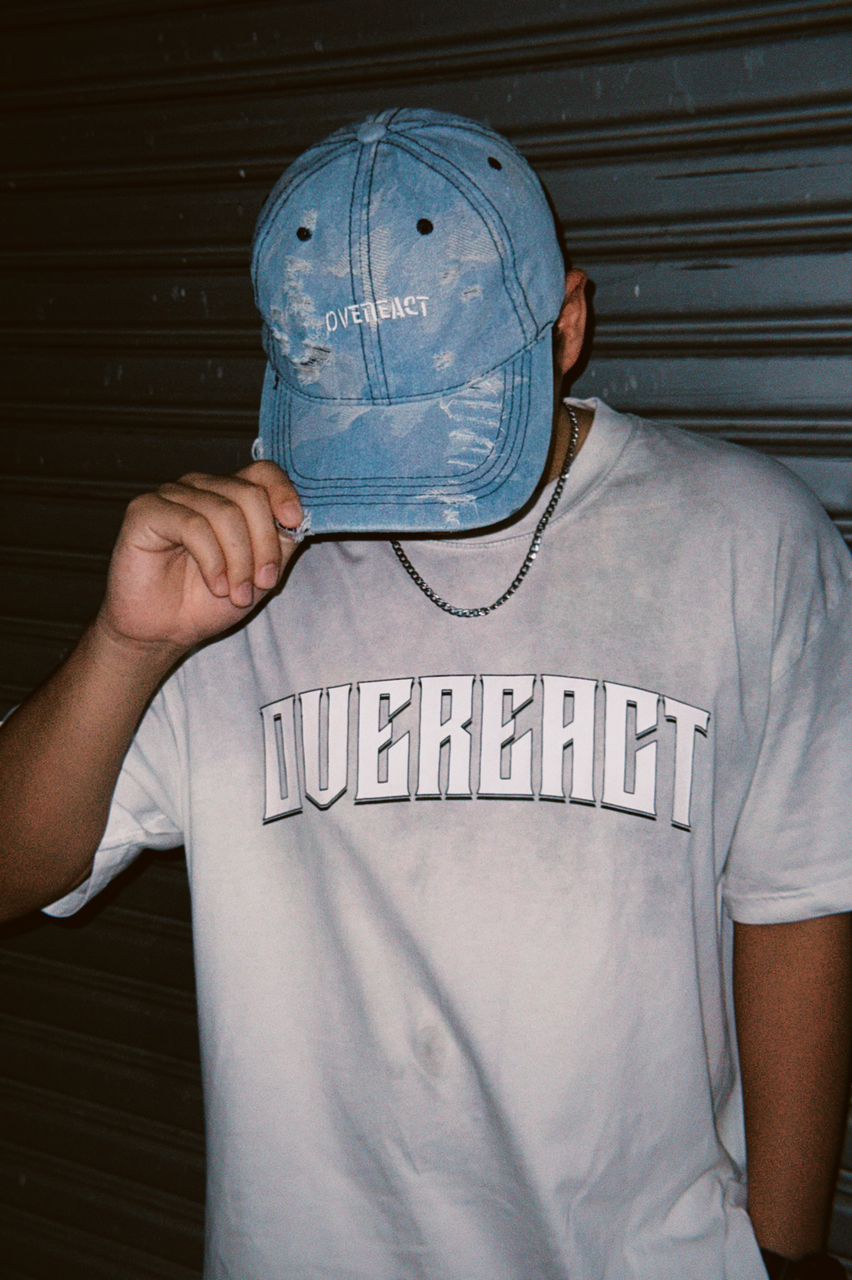 Distressed Light Blue Camo Cap
