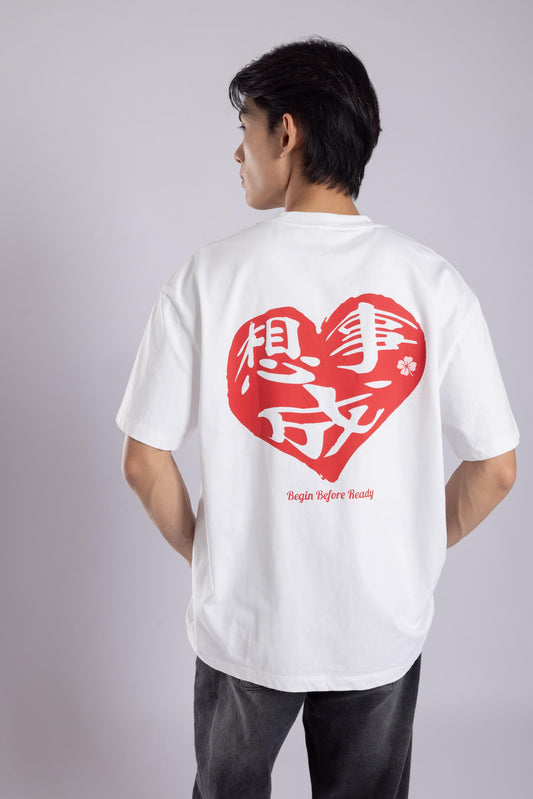 [PRE-ORDER] LOVE: Wishful White Oversized Tee