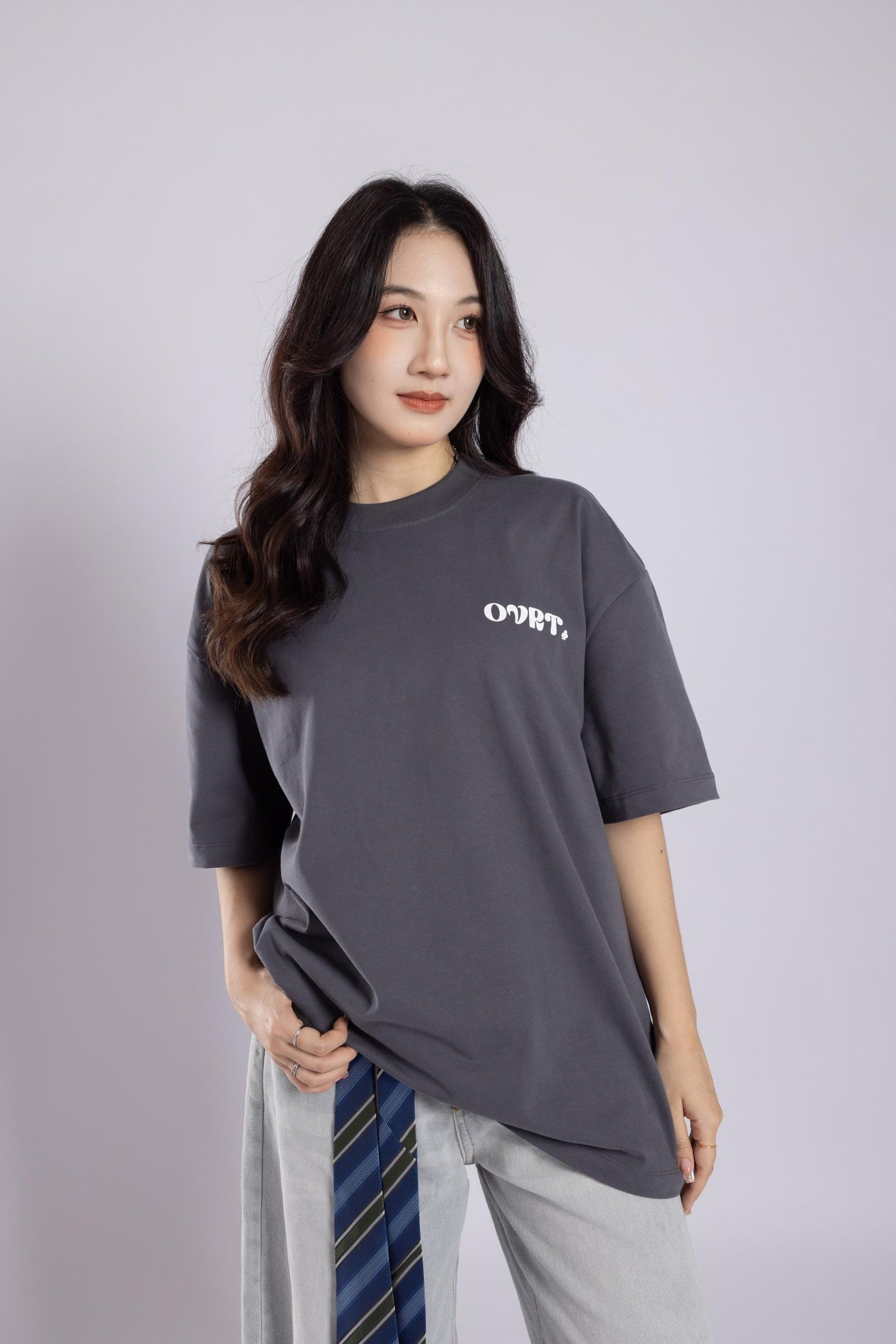 [PRE-ORDER] CLUB : Off The Script Charcoal Oversized Tee