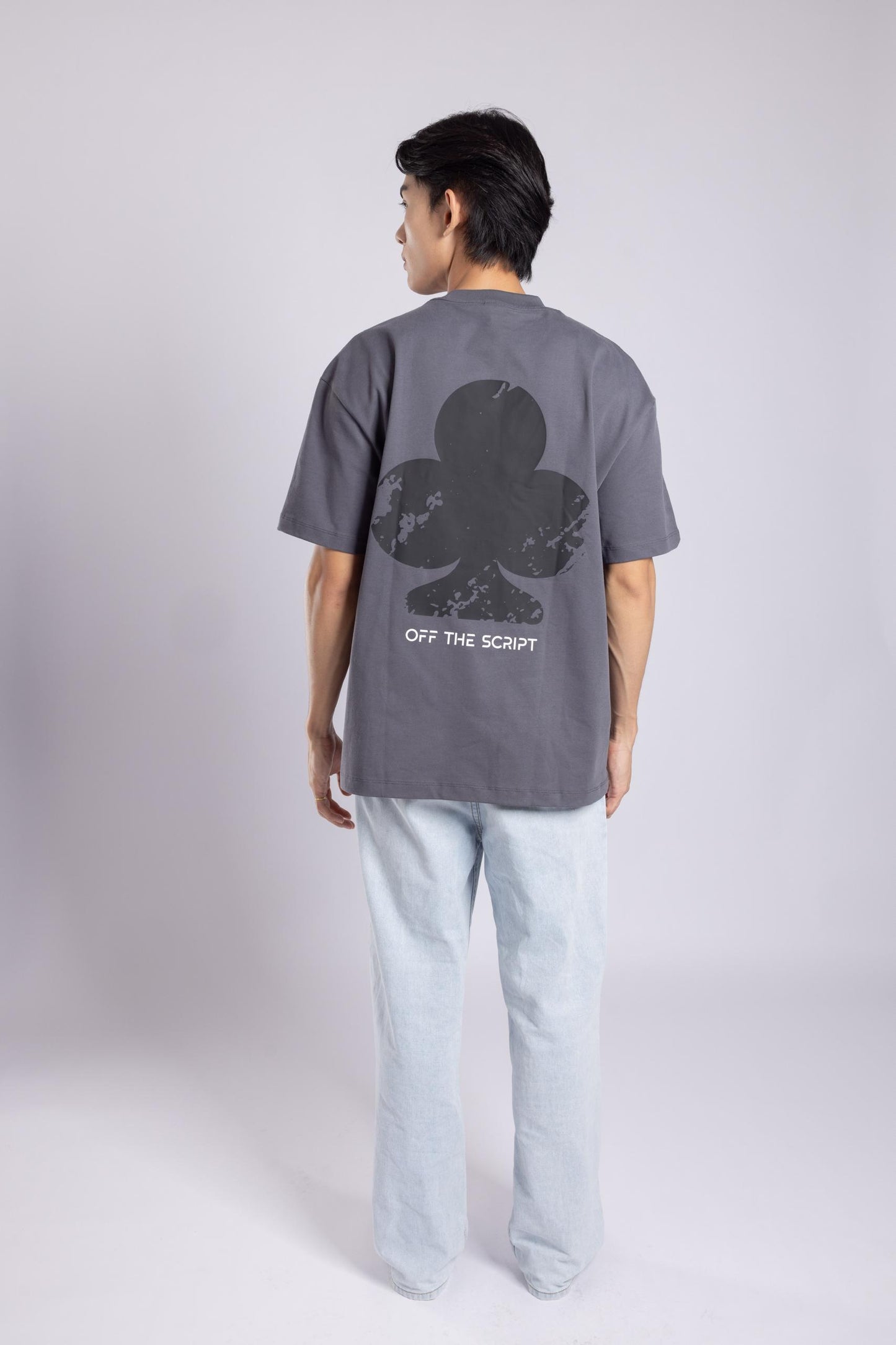 [PRE-ORDER] CLUB : Off The Script Charcoal Oversized Tee