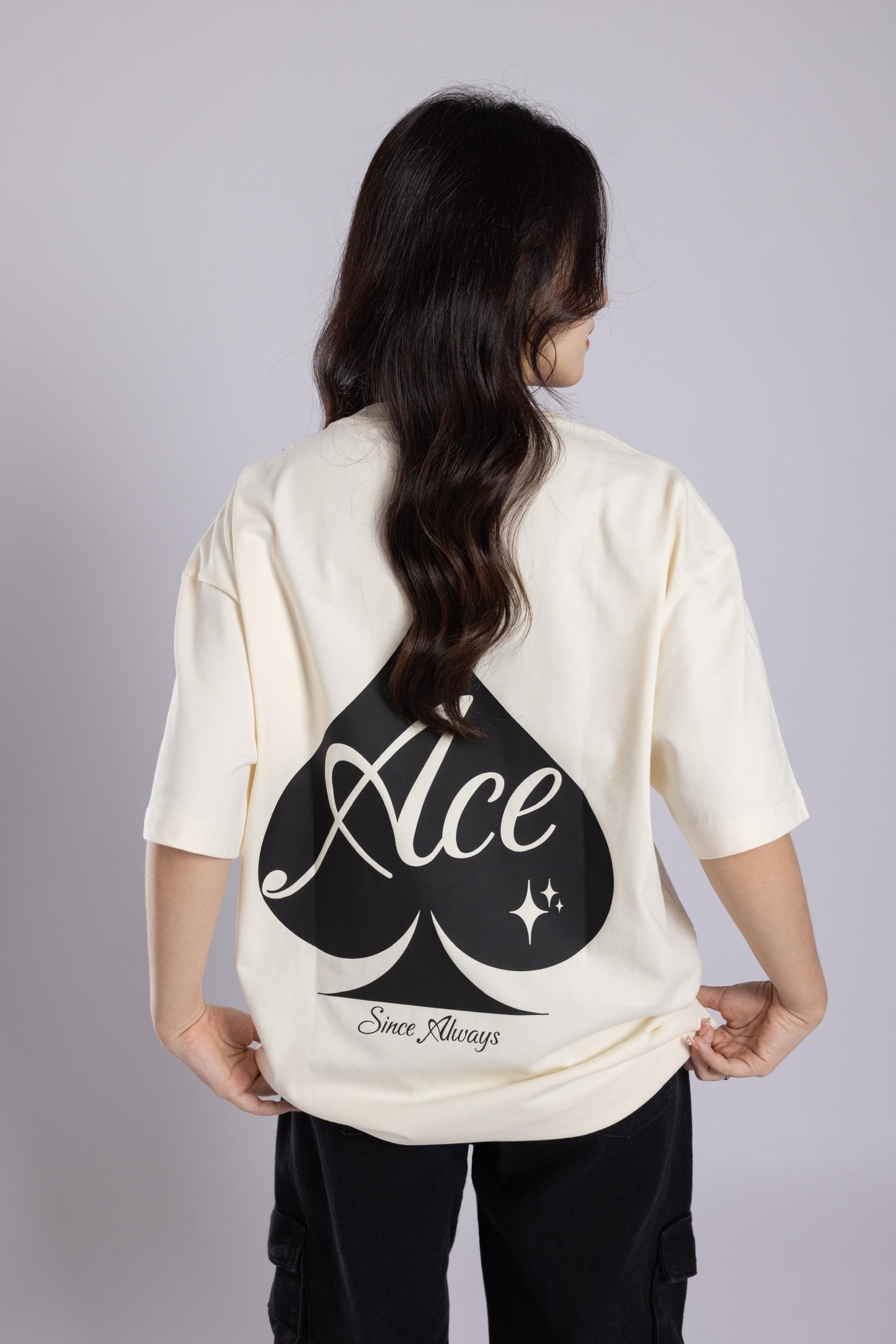 [PRE-ORDER] SPADE: ACE Beige Oversized Tee