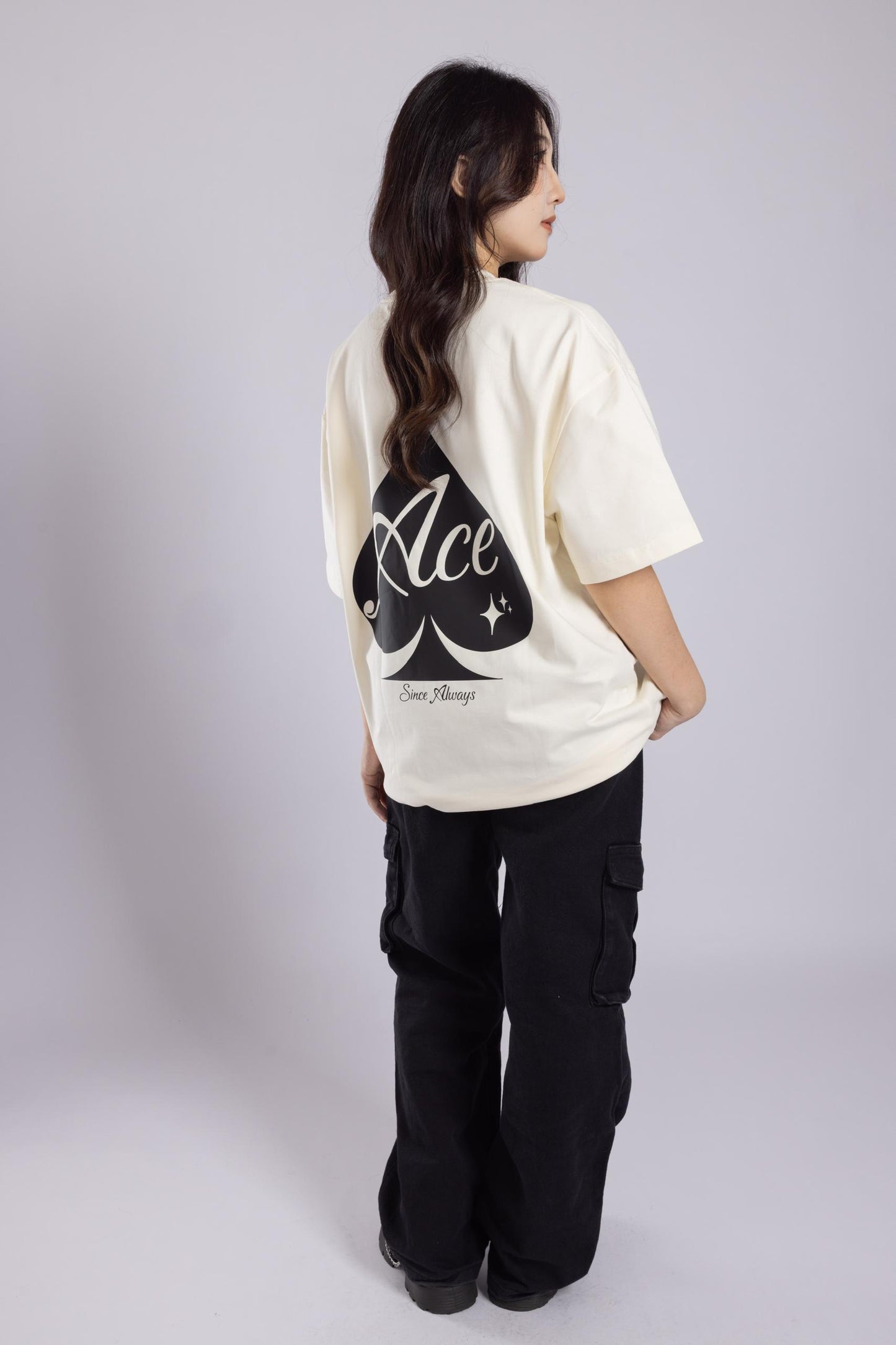 [PRE-ORDER] SPADE: ACE Beige Oversized Tee