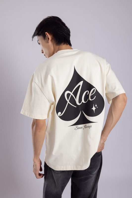 [PRE-ORDER] SPADE: ACE Beige Oversized Tee