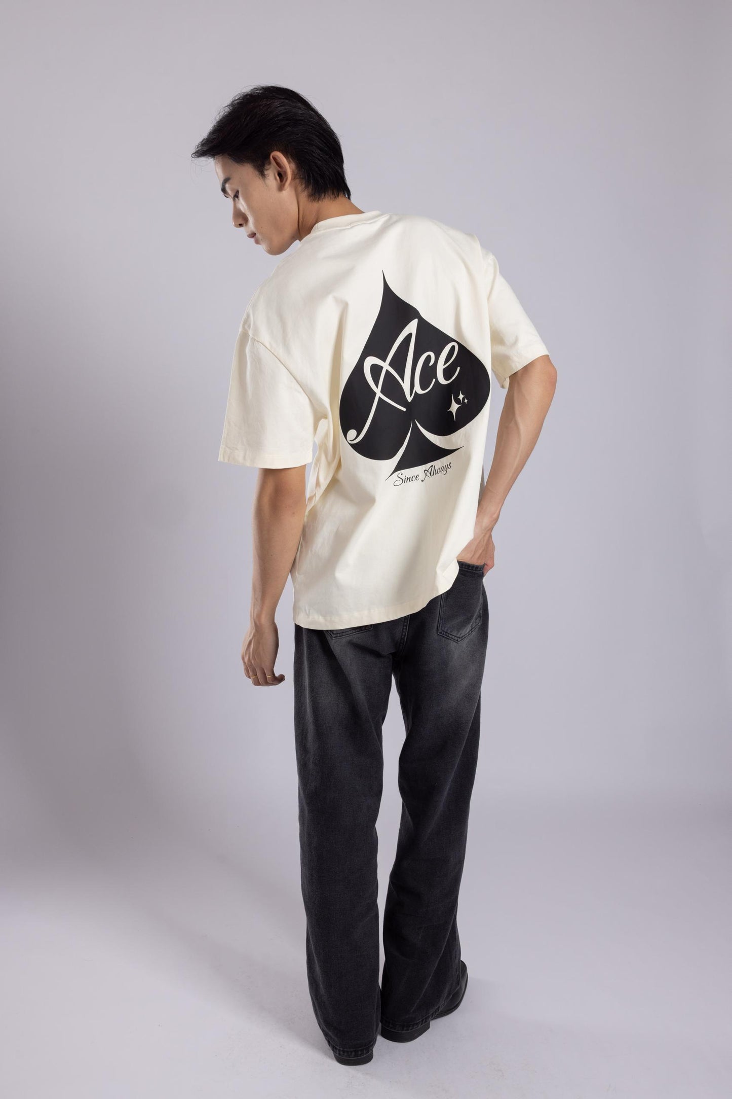 [PRE-ORDER] SPADE: ACE Beige Oversized Tee